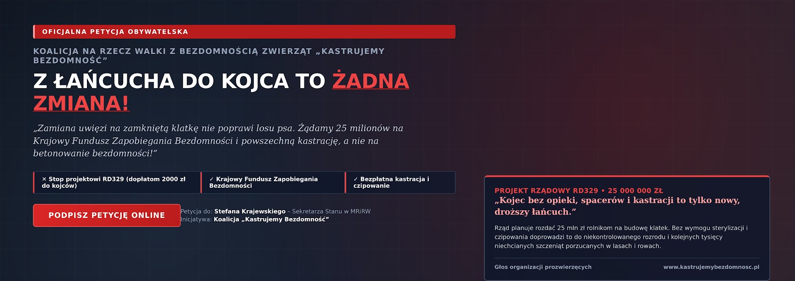 Z łańcucha do kojca to żadna zmiana!